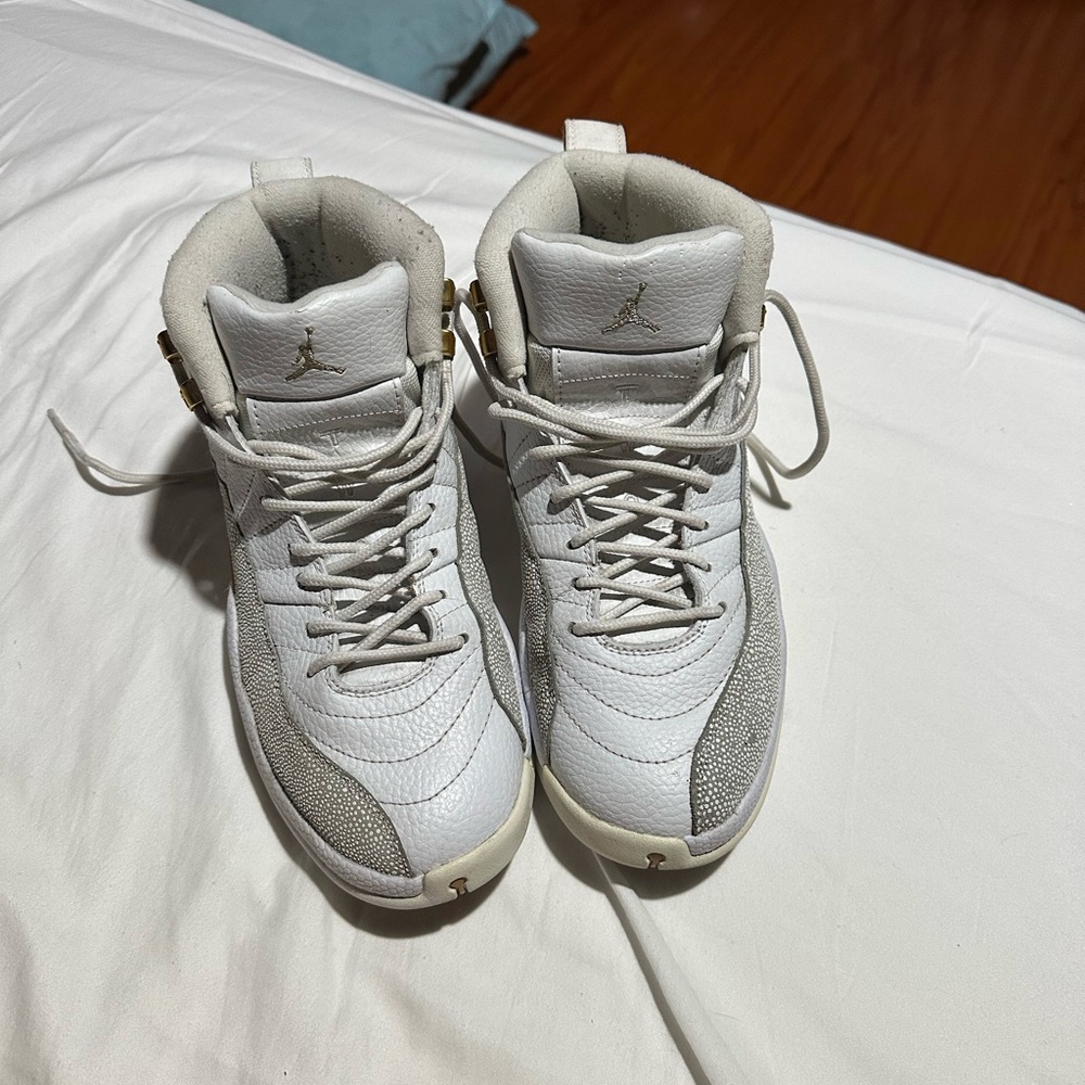 White and Gray High-Top Sneakers